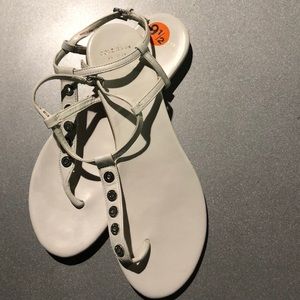 Cole Haan Women’s White Leather Sandals.